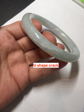 Load image into Gallery viewer, 55.5mm certified Type A 100% Natural light green/purple round cut Jadeite Jade bangle BK77-3787