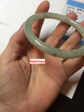 Load image into Gallery viewer, 58.6mm Certified Type A 100% Natural light green/brown round cut Jadeite Jade bangle AR109-4512