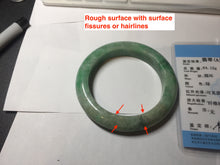 Load image into Gallery viewer, 54.8mm Certified Type A 100% Natural sunny green gray Jadeite Jade bangle PA120-9887