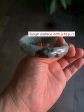 Load image into Gallery viewer, 50.5mm Certified Type A 100% Natural dark green Jadeite Jade oval bangle AJ70-0610