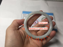 Load image into Gallery viewer, 58mm certified 100% natural Type A light green round cut jadeite jade bangle BP163-2778