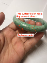 Load image into Gallery viewer, 56.5mm Certified Type A 100% Natural sunny green Jadeite Jade bangle AU7-4441