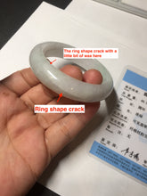 Load image into Gallery viewer, 50mm certified 100% natural Type A icy watery sunny green white red oval jadeite jade bangle BP48-9354
