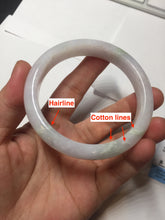 Load image into Gallery viewer, 56.3mm certified 100% natural type A icy watery green/purple jadeite jade bangle AR114-3556