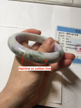 Load image into Gallery viewer, 61.5mm Certified Type A 100% Natural dark green/green/brown/black/purple chubby Jadeite bangle PB234-1099