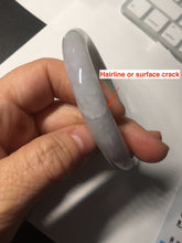 Load image into Gallery viewer, 58.4mm Certified Type A 100% Natural light green chubby round cut Jadeite Jade bangle BM36-0023