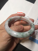 Load image into Gallery viewer, 53.5mm Certified type A 100% Natural sunny green/purple/yellow(Fu LU SHOU) Jadeite bangle BN42-5128