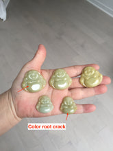 Load image into Gallery viewer, 100% Natural type A yellow green happy buddha jadeite Jade pendant AX159