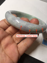 Load image into Gallery viewer, 59mm Certified Type A 100% Natural sunny green purple Jadeite Jade bangle BP39-1184
