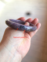 Load image into Gallery viewer, 60mm 100% natural purple/dark blue/brown/white purple mica + Tourmaline bangle SY34