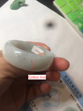 Load image into Gallery viewer, 41.1mm certified Type A 100% Natural sunny green white Jadeite Jade little kid bangle BG35-0099