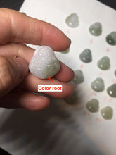 Load image into Gallery viewer, 100% Natural type A icy watery light green white small happy Buddha (拇指佛) jadeite Jade pendant group F131