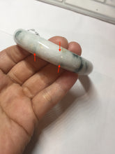 Load image into Gallery viewer, 59.5mm Certificated Type A 100% Natural White green red purple(FU LU SHOU) with green floating flowers Jadeite Jade bangle G110-9511