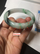 Load image into Gallery viewer, 56.9mm 100% natural Type A sunny green white purple jadeite jade bangle BN6-8241