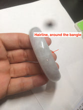 Load image into Gallery viewer, 56.3mm certified 100% natural Type A light green purple jadeite jade bangle Bk75-3785