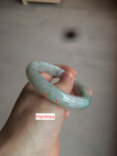 Load image into Gallery viewer, 57mm Certified 100% natural Type A light green/white  jadeite jade bangle BH49-0023