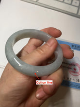 Load image into Gallery viewer, 53.4mm Certified Type A 100% Natural icy watery light green purple jadeite Jade bangle BK121-3399