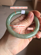 Load image into Gallery viewer, 55mm certified 100% natural Type A dark green round cut jadeite jade bangle PB121-3449