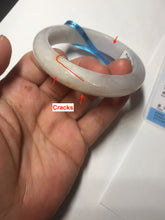 Load image into Gallery viewer, 56mm certified 100% natural type A icy watery white red purple jadeite jade bangle AH98-0544