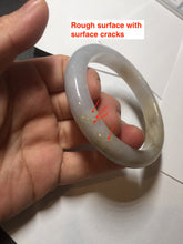 Load image into Gallery viewer, 57.2mm Certified Type A 100% Natural icy watery white purple black brown Jadeite Jade bangle H154-7049