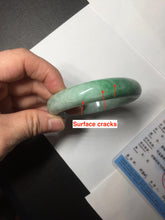 Load image into Gallery viewer, 55.8mm Certified 100% natural Type A sunny green jadeite jade bangle BM75-4431
