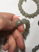 Load image into Gallery viewer, 9/10mm 100% Natural icy black sesame paste(冰芝麻糊青花) vintage style nephrite Jade bead bracelet group HN31