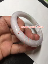 Load image into Gallery viewer, 54mm Certified Type A 100% Natural sunny green/white/purple Jadeite Jade bangle BL6-0372