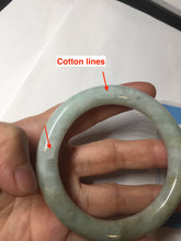 Load image into Gallery viewer, 55.5mm Certified 100% natural Type A light green yellow chubby round cut jadeite jade bangle BQ38-5780