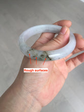 Load image into Gallery viewer, 57.6mm Certified Type A 100% Natural icy watery white purple black brown Jadeite Jade bangle BM21-7700
