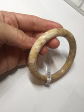 Load image into Gallery viewer, 55mm 100% natural light brown yellow round cut Coral Jade (珊瑚玉) bangle SY120