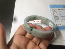 Load image into Gallery viewer, 51.7mm Certified type A 100% Natural sunny green/purple square Jadeite Jade  bangle AZ59-7279