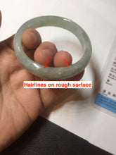 Load image into Gallery viewer, 49mm certified Type A 100% Natural icy watery light green oval Jadeite Jade bangle BQ11-3802