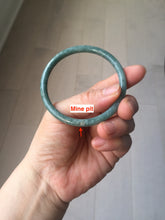 Load image into Gallery viewer, 53.2mm Certified Type A 100% Natural light green/blue slim round cut Guatemala Jadeite bangle BS61-4632