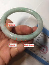 Load image into Gallery viewer, 56.5mm certified 100% natural type A white/sunny green round cut jadeite jade bangle AU36-9818