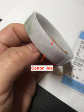 Load image into Gallery viewer, 51mm Certified Type A 100% Natural light purple/white square Jadeite Jade bangle BN93-2719