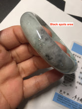 Load image into Gallery viewer, 60.2mm certified type A 100% Natural green/black/red chubby Jadeite Jade bangle B119-9123