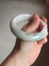 Load image into Gallery viewer, 56.1mm Certified 100% natural type A green/very light pink/yellow chubby jadeite jade bangle Z44-0472