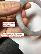 Load image into Gallery viewer, 56.5mm 100% natural type A white/purple/blue/green round cut jadeite jade bangle BL117-9431