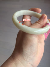 Load image into Gallery viewer, 57.9mm certified Type A 100% Natural beige yellow Jadeite Jade bangle G45-6731