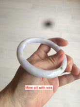 Load image into Gallery viewer, 59mm Certified type A 100% Natural white/light purple Jadeite bangle AC75-0312