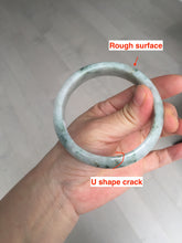 Load image into Gallery viewer, 59mm Certified Type A 100% Natural green gray Jadeite Jade bangle BN17-7070