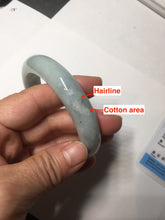 Load image into Gallery viewer, 57.5mm certified Type A 100% Natural light green/purple/black Jadeite Jade bangle BM104-5273