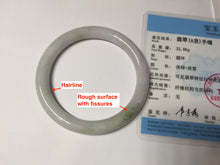 Load image into Gallery viewer, 56mm Certified Type A 100% Natural light green purple(春带彩) round cut jadeite Jade bangle AA81-4938