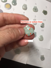 Load image into Gallery viewer, 100% Natural  light green/white/purple Jadeite Jade money bag bead pendant group F153