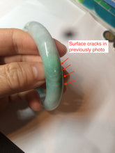 Load image into Gallery viewer, 55.8mm certified 100% natural Type A sunny green/white/red jadeite jade bangle BF80-4482