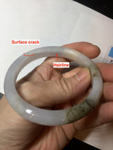 Load image into Gallery viewer, 57.3mm Certified Type A 100% Natural icy watery white purple black brown Jadeite Jade bangle BL74-7052