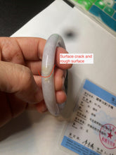 Load image into Gallery viewer, 57.8mm certified 100% natural type A green/purple/brown round cut jadeite jade bangle BF102-1686