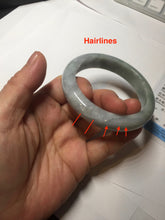 Load image into Gallery viewer, 55mm certified 100% natural type A white/green/black/purple jadeite jade bangle AU49-0247