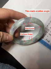Load image into Gallery viewer, 58.5mm Certified Type A 100% Natural white/light purple/green Jadeite Jade bangle BF121-1927