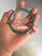 Load image into Gallery viewer, 55mm Certified Type A 100% Natural light green/blue slim round cut Guatemala Jadeite bangle BS62-4636